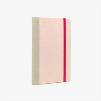 Wochenplaner-A6-design-Chiyogami-Papier-Same-Komon-helles-Pink-seitlich-von-hinten