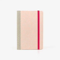 Wochenplaner-A6-design-Chiyogami-Papier-Same-Komon-helles-Pink-von-vorn