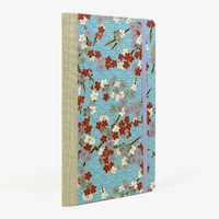Wochenplaner-Format-A5small-cover-Chiyogami-papier-Motiv-Bogen-1049C-Blueten-bunt-cover-von-vorn