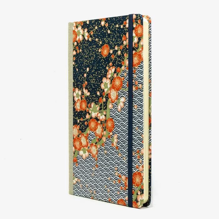 Wochenplaner-Format-A5small-cover-Chiyogami-papier-Motiv-Bogen-1090C-blau-cover-seitlich-von-vorn