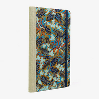 Wochenplaner-Format-A5small-cover-Chiyogami-papier-Motiv-MONSTERA-bLAU-seitlich-von-hinten