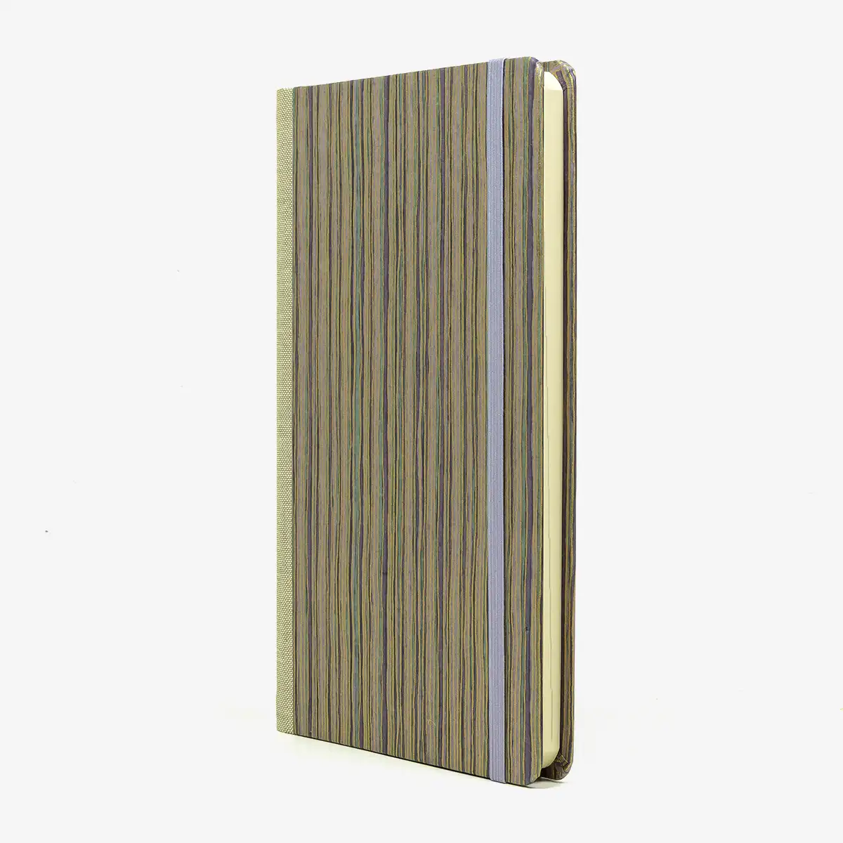 Wochenplaner-Format-A5small-cover-Chiyogami-papier-MotivsTREIFEN-gOLD-fLIEDER-cover-seitlich-von-vorn