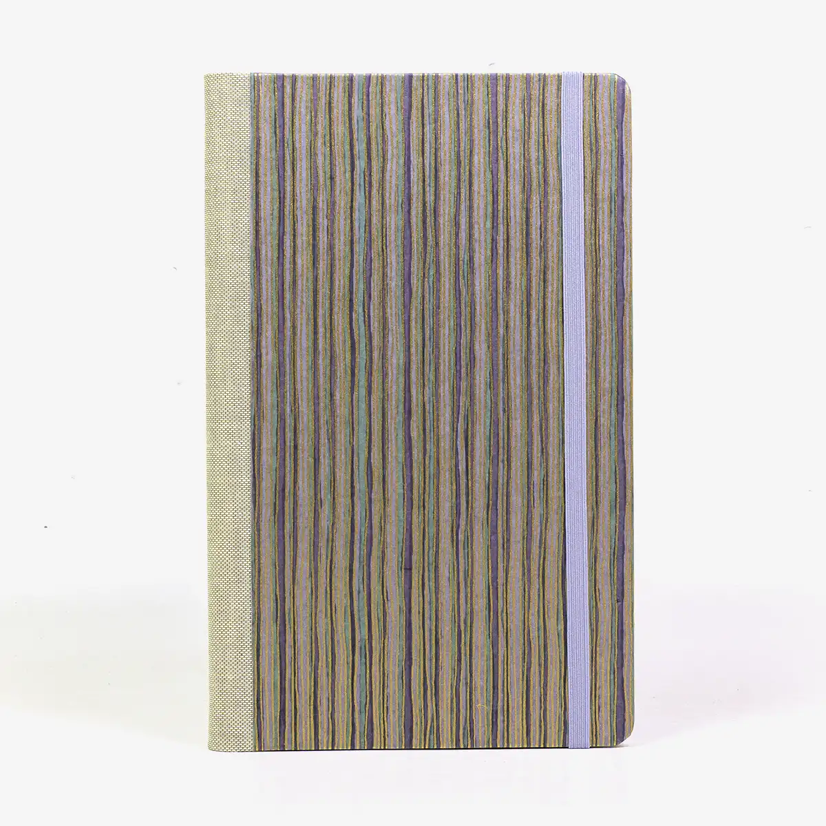 Wochenplaner-Format-A5small-cover-Chiyogami-papier-MotivsTREIFEN-gOLD-fLIEDER-cover-von-vorn