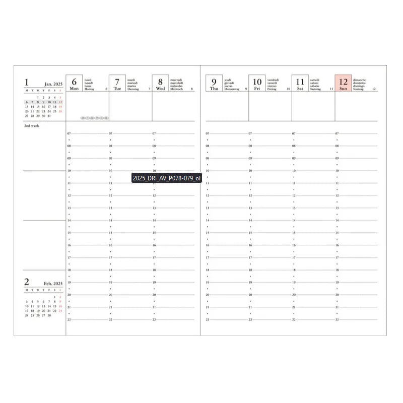 Wochenplaner / Wochenkalender 2024-2025 / A6 / 16 Monate / Gradient black