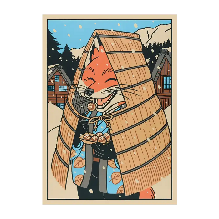Postkarte / Der Fuchs im Mino / A6-Format