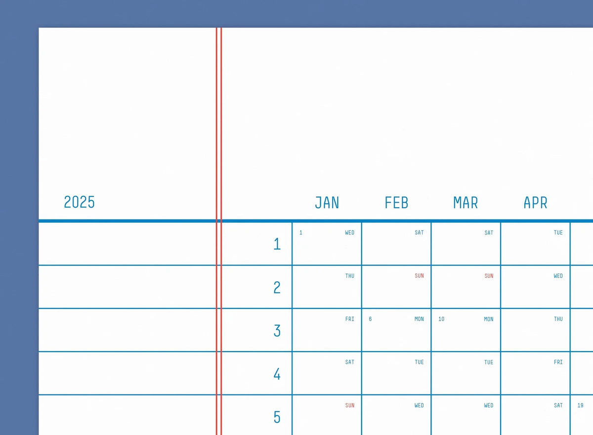 Yearkalender-2026-Wandkalender-Klassich-ein-Blatt-bedruckt-1Jahr-Format-70x100cm-Detailansicht-2