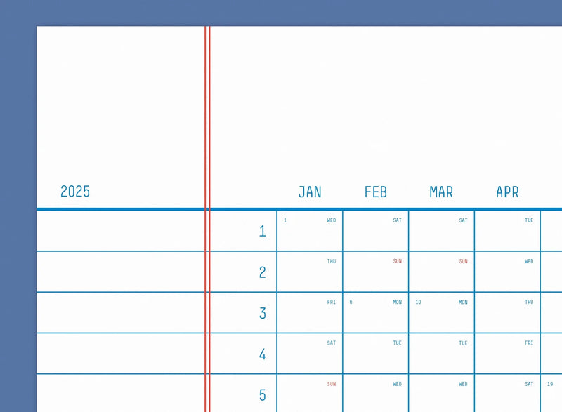 Yearkalender-2026-Wandkalender-Klassich-ein-Blatt-bedruckt-1Jahr-Format-70x100cm-Detailansicht-2