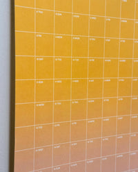 earkalender-2026-Wandkalender-ein-Blatt-bedruckt-mit-einem-Gradient-1Jahr-Format-40x100cm-Produktansicht-detailausschnitt-2