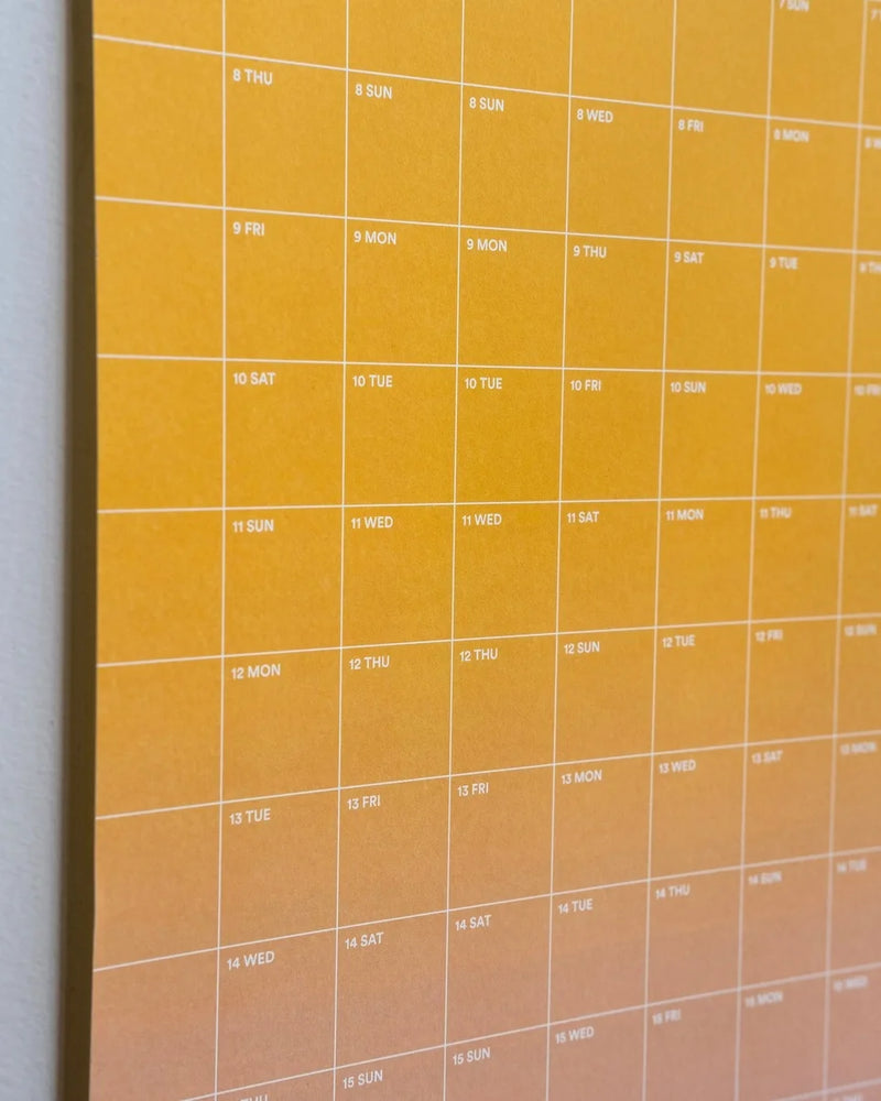 earkalender-2026-Wandkalender-ein-Blatt-bedruckt-mit-einem-Gradient-1Jahr-Format-40x100cm-Produktansicht-detailausschnitt-2
