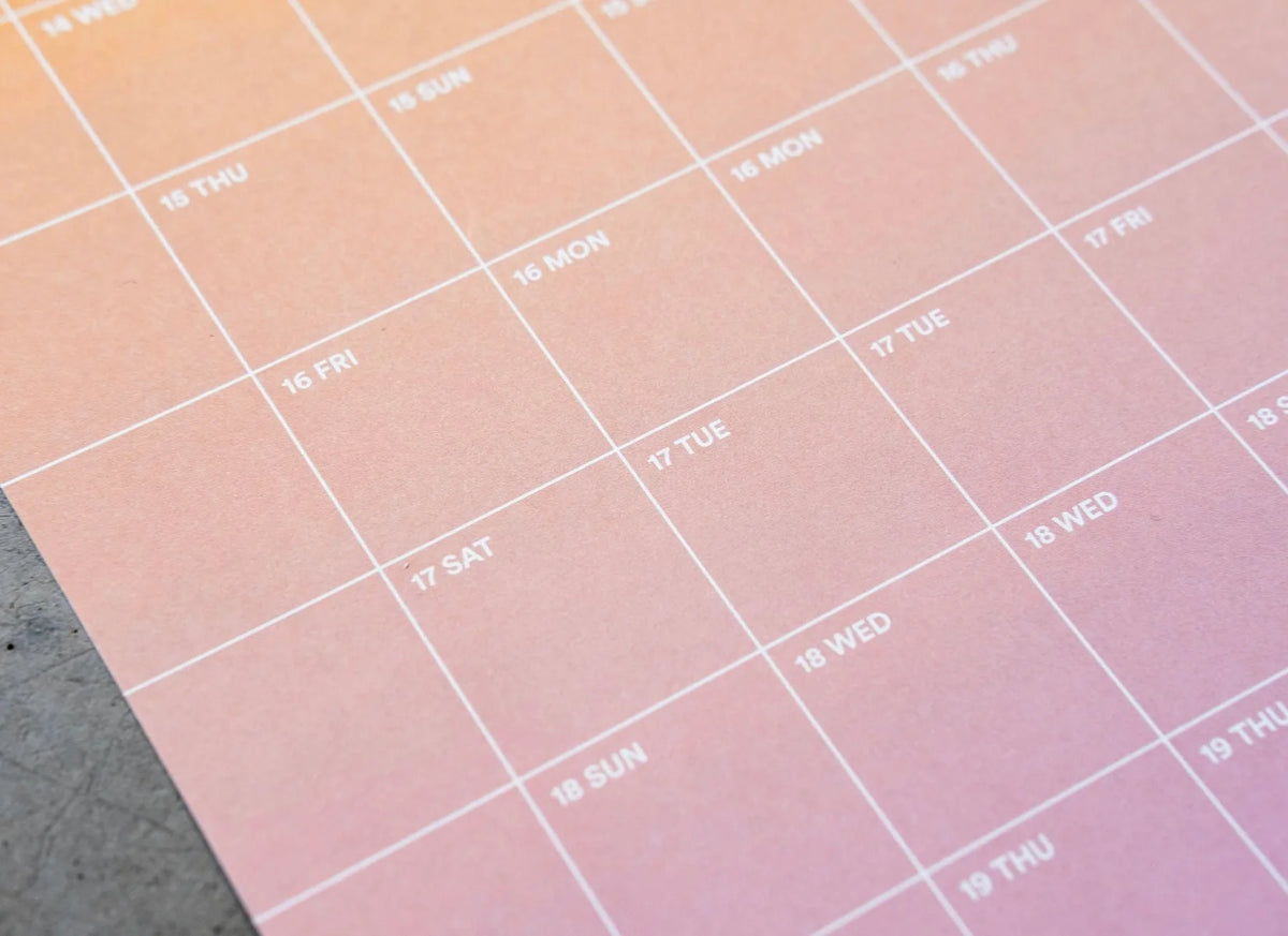 earkalender-2026-Wandkalender-ein-Blatt-bedruckt-mit-einem-Gradient-1Jahr-Format-40x100cm-Produktansicht-detailausschnitt-3