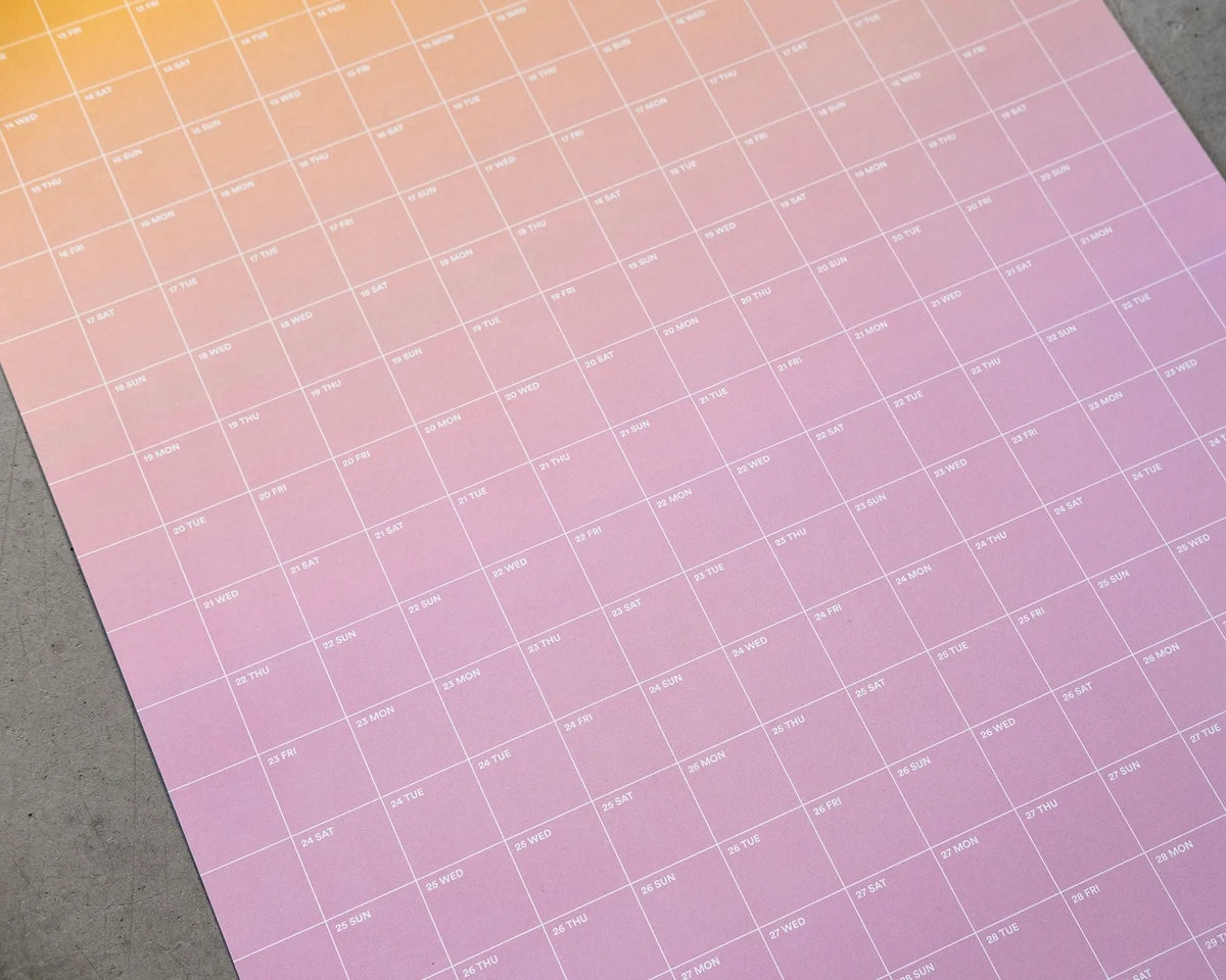 2026 / Wandkalender / Gradient  / 1 Jahr / 40x100cm