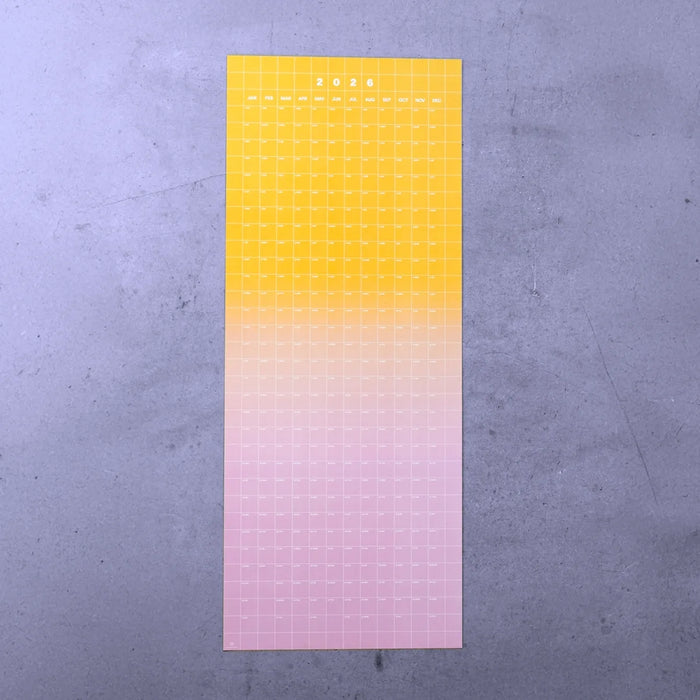 2026 / Wandkalender / Gradient  / 1 Jahr / 40x100cm