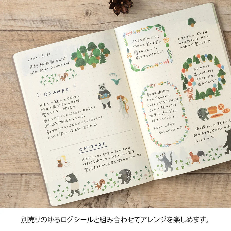 Yuru Log  / Notebook / B6 Forest Animals