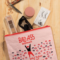 Bad Ass Woman  / Zipper Pouches / Polybeutel / passend fuer A5