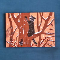 adventskalender-format-postkarte-katja-rub-motiv-Waschbaer-Cover-Vorderansicht