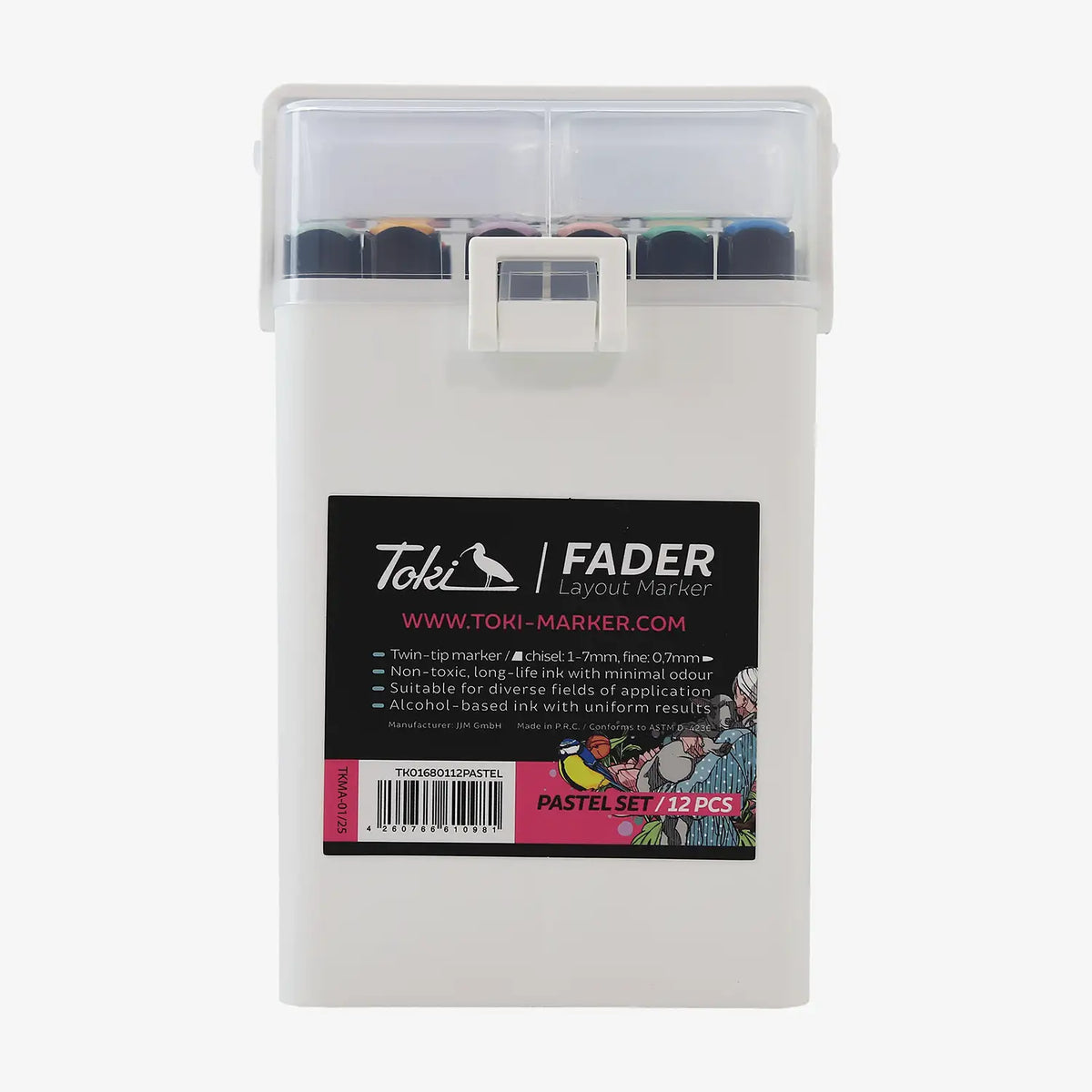 alkoholmarker-toki-fader-marker-12er-pastell-set-Verpackung-Rueckseite