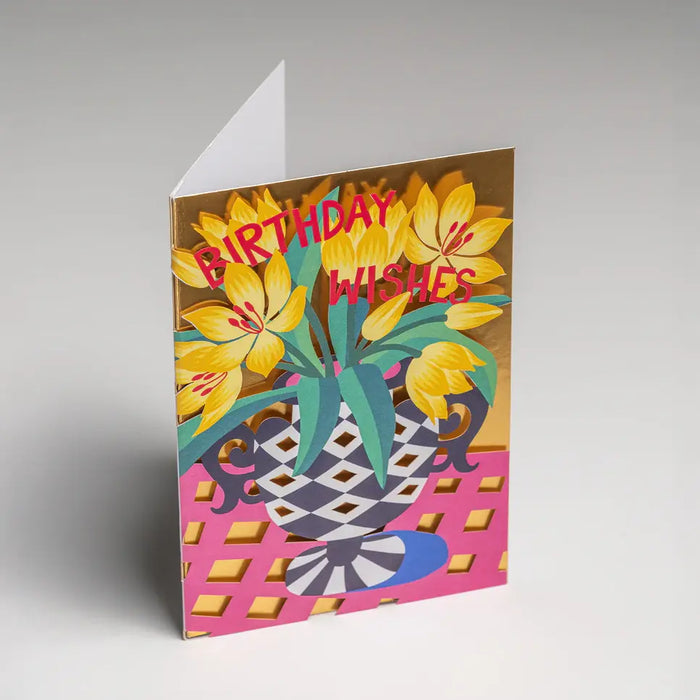 Grusskarte / Greeting Card / Hannah Werning / Birthday Wishes / Floral Laser Card