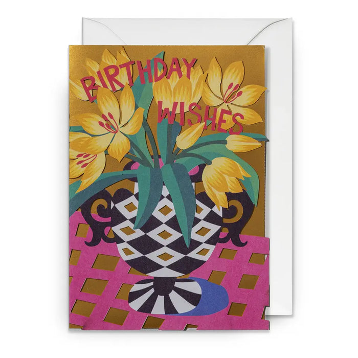 Grusskarte / Greeting Card / Hannah Werning / Birthday Wishes / Floral Laser Card