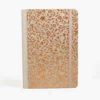 blaupause-skizzenbuch.-blanko-format-a5-288-seiten-recy-papier-mit-lokta-papier-bezogen-Bluetenranken-lichtgrau-kupfer-cover-vorn