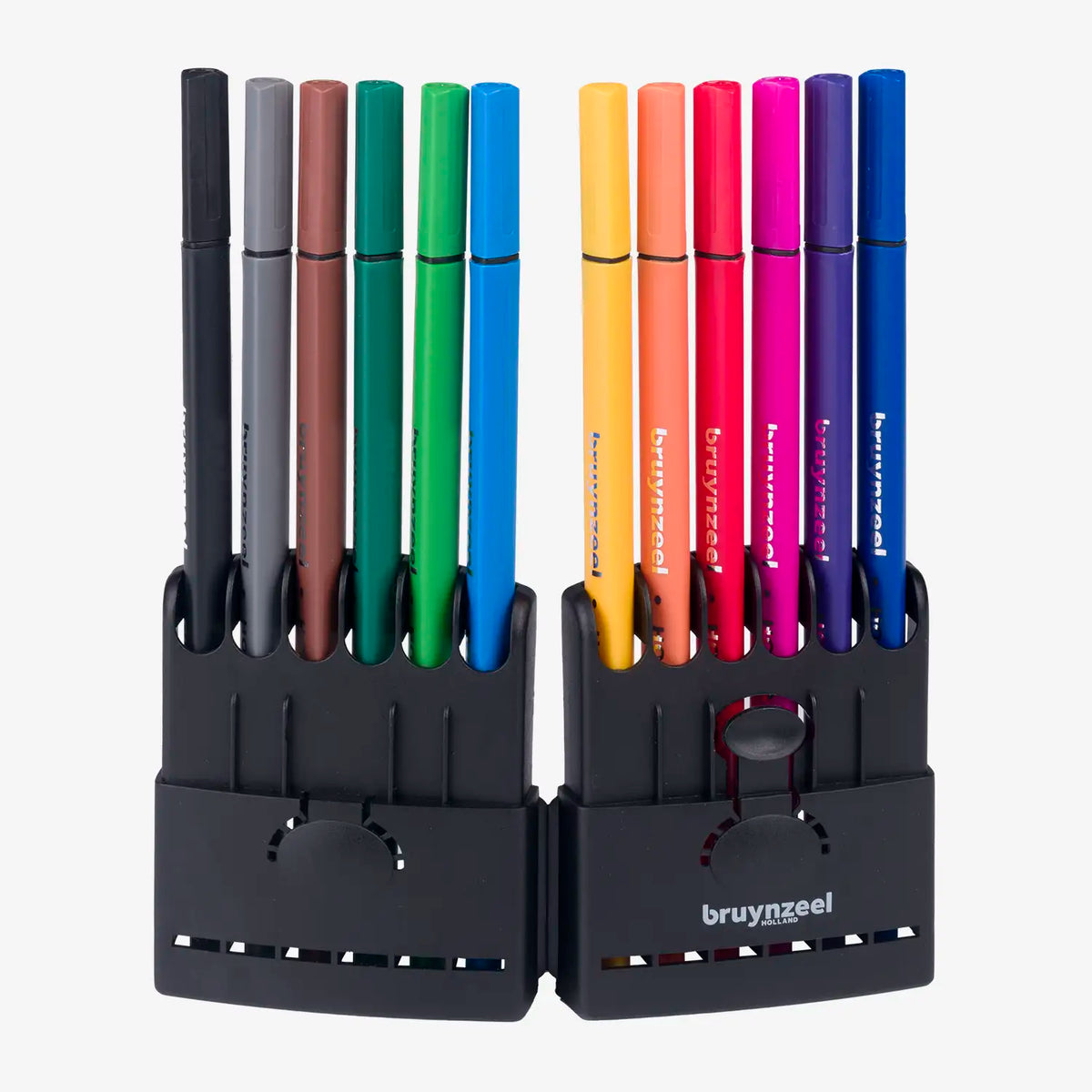 bruynzeel-fineliner-set-etui-basic-farben-12-stueck-Etui-Aufgeklappt