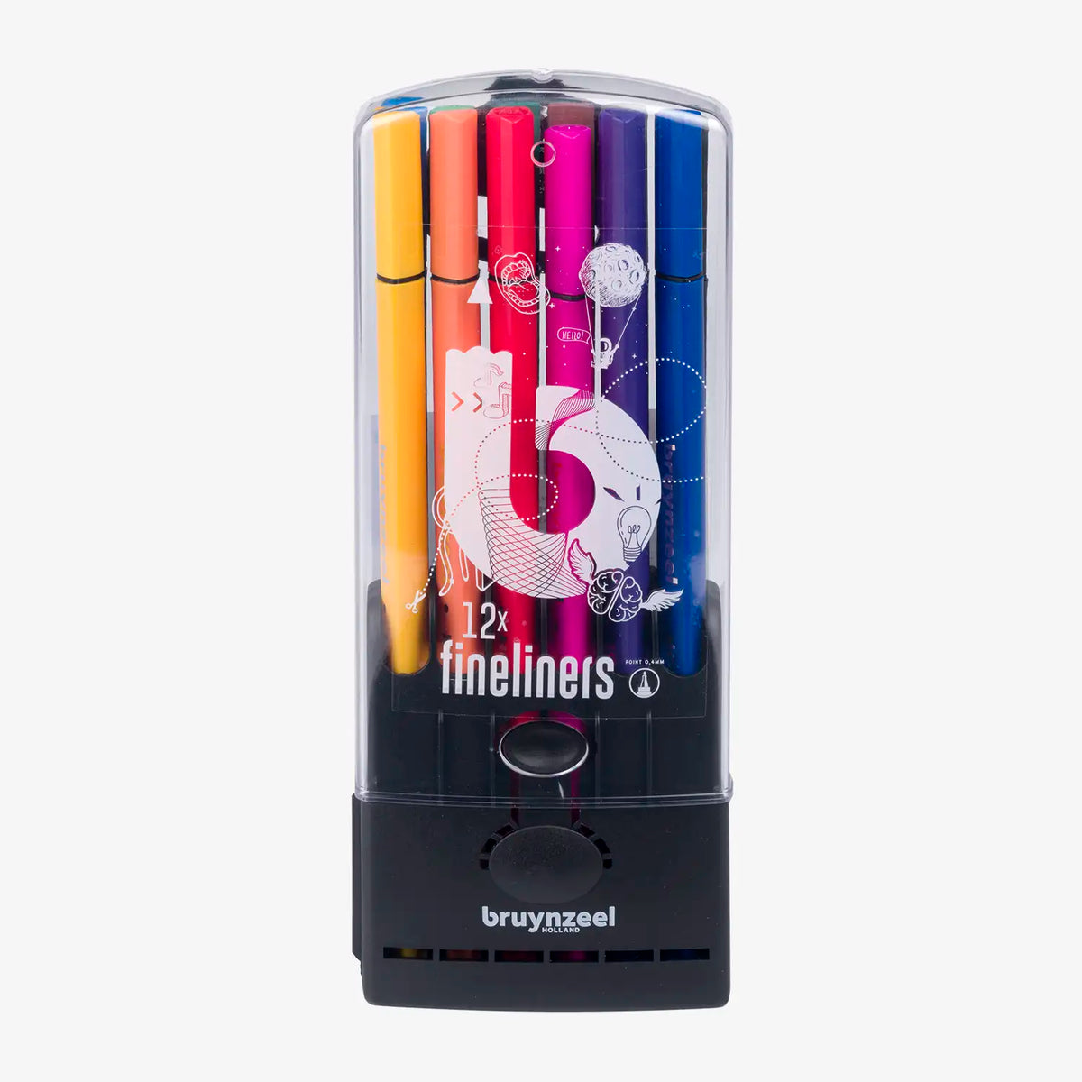 bruynzeel-fineliner-set-etui-basic-farben-12-stueck-Etui-Vorderseitenansicht