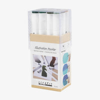 creativ-Company-Twin-Marker-Alkoholmarker-NAturfarben-Doppelspitze-12er-Set-StifteProduktansicht-inVerpackung-seitlich