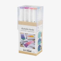 creativ-Company-Twin-Marker-Alkoholmarker-Pastell-Doppelspitze-12er-Set-StifteProduktansicht-inVerpackung-seitlich