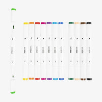 creativ-Company-Twin-Marker-Alkoholmarker-Standartfarben-Doppelspitze-12er-Set-Stifte-ein-Stift-geoeffnet-Produktansicht
