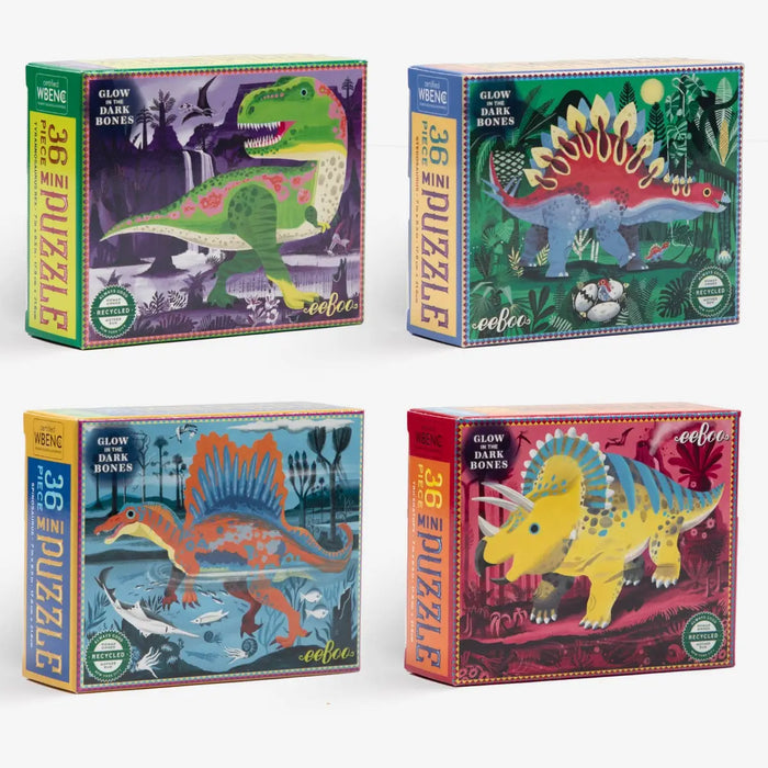 eeboo-Dino-Minipuzzle-glow-in-the-dark-Sortiment-4-VArianten-Ansicht-Verpackung-vorn