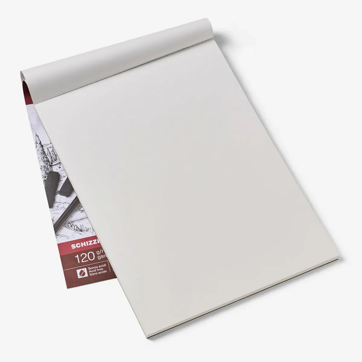 fabriano-accademia-schizzi-skizzenblock-a5-120g-50-blatt-Block-Aufgeschlagen-Blattansicht