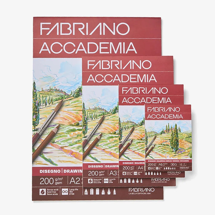 FABRIANO® Accademia DISEGNO - Zeichenblock 200 g/m² | Din: A5 | 30 Blatt