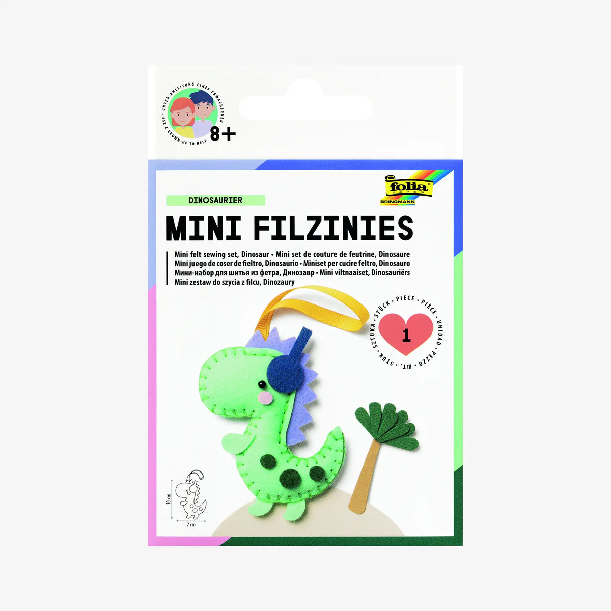 Mini Filzinies / DINOSAURIER / 12 teilig