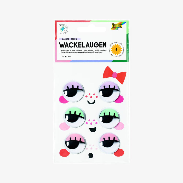 Wackelaugen / LASHES  / Size L / selbstklebend / 30mm