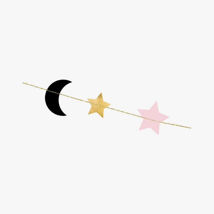 Papier Girlande / Stars & Moon / 1,9m