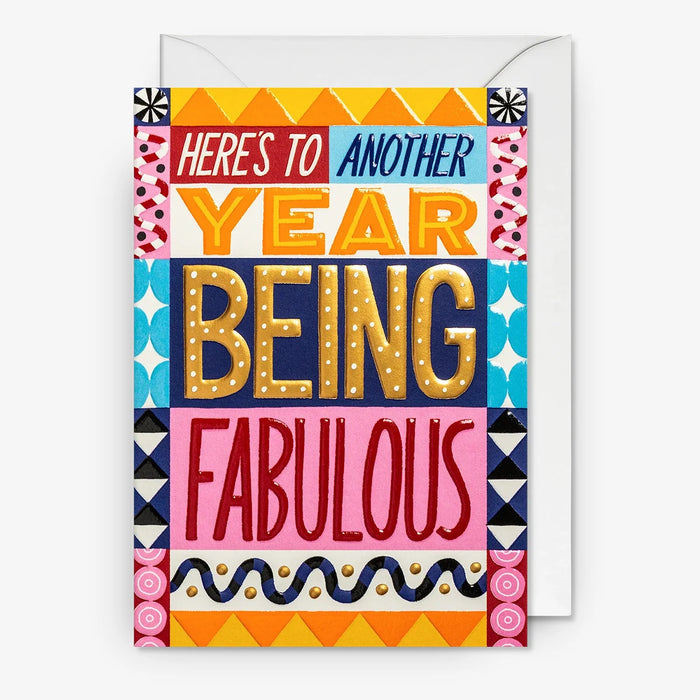 Grußkarte | Karte mit Umschlag Geburtstag | Ruby Taylor | Here´s To Another Year Being Fabulous