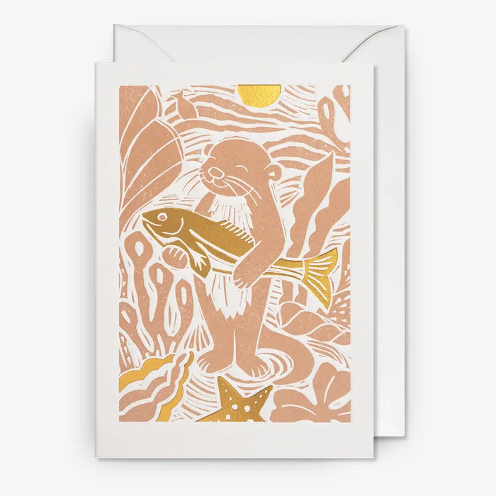 grusskarte-karte-mit-umschlag-hanna-werning-linoldruck-mit-folienpraegung-otter