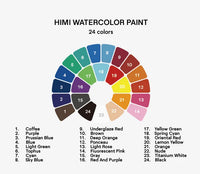 himi-aquarellfarben-set-24-farben-snail-blue-edition-pinsel-Farbkarte