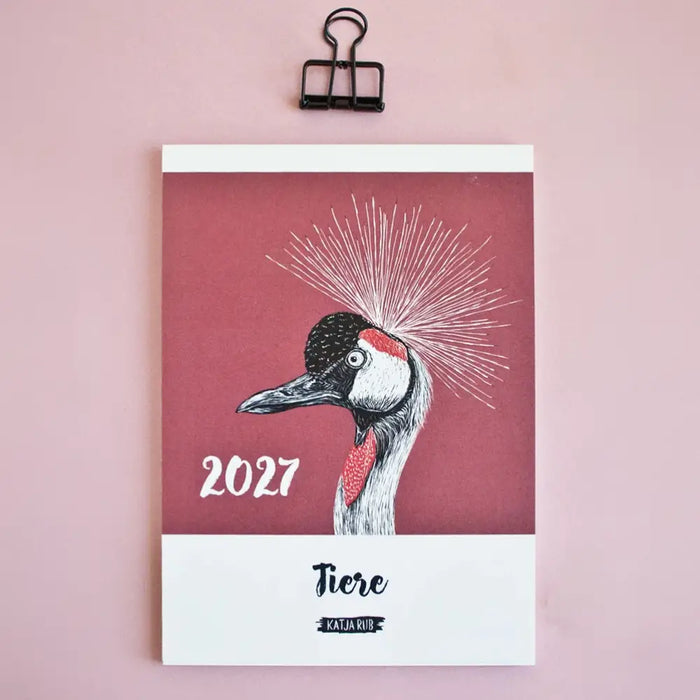 jahreskalender-wandkalender-katja-rub-2027-format-a5-motiv-tiere-Deckblatt-Cover