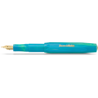 kaweco-collection-fuellhalter-marble-ocean-feder-Fuellermitaufgesteckter-Kappehinten-2