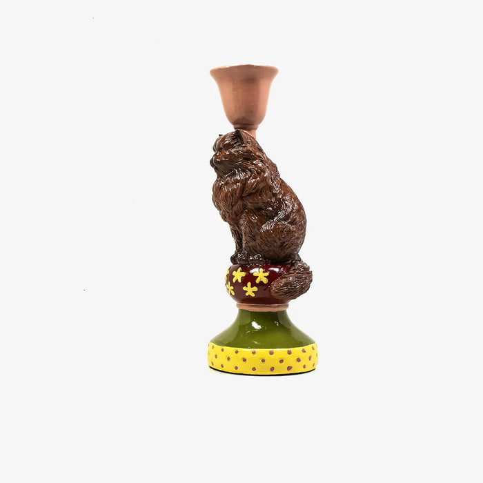 Kerzenständer | Katze | Material-Polyresin | Größe: 9x9x23cm