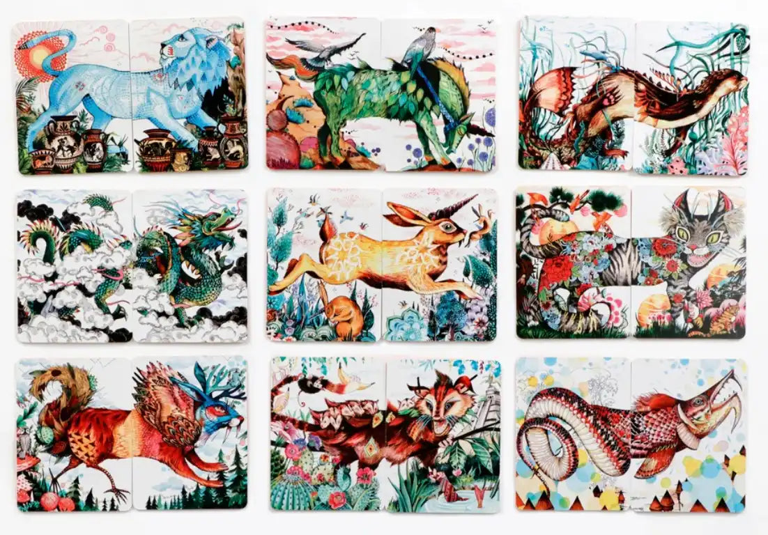 laurence-king-verlag-memo-spiel-fabelwesen-memo-spiel-mit-25-fantastischen-wesen-Inhalt-5