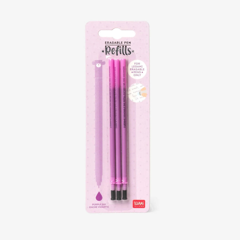 Legami-refill-Ersatzmine-fuer-loeschbaren-Gelstift-Erasable-Pen-Violette-Tinte-3er-Set-Produktansicht-in-Verpackung
