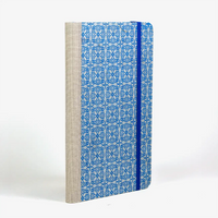 dotted-Notizbuch-Format-A5small-bezogen-mit-Lokta-Blütengitter-mildes -Blau-Aquamarin-bezogen-cover-seitlich-hinten