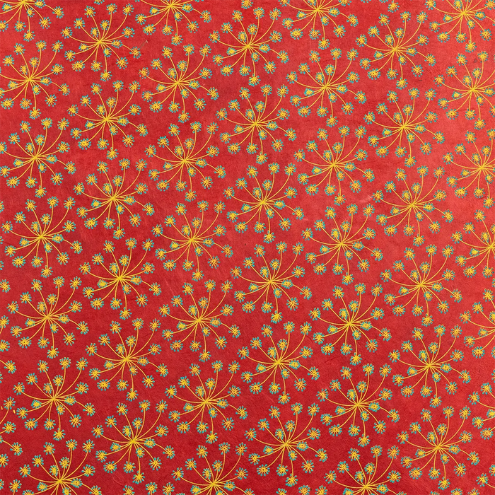 lokta-papier-bogen-holunderbluete-lackrot-orange-malachit-Ausschnitt