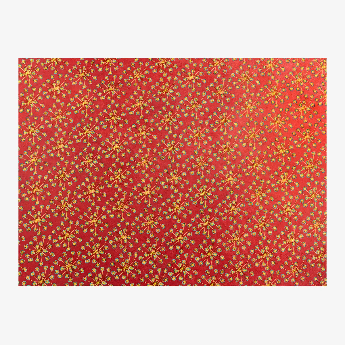 lokta-papier-bogen-holunderbluete-lackrot-orange-malachit-ganzer-Bogen