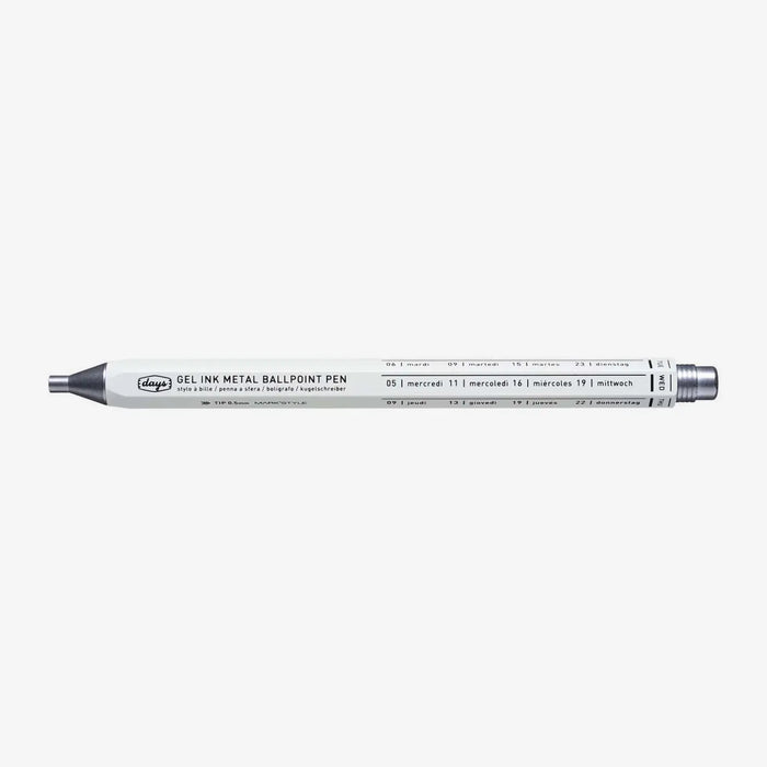 marks-style-days-metal-gel-ballpoint-pen-day-bp12-wh-white-Stiftansicht-2