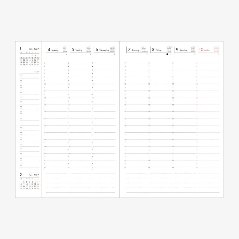 Marks | Wochenplaner | 16 Monate | Sept. 2026 – Dez. 2027 | Birds Red | Format: B6