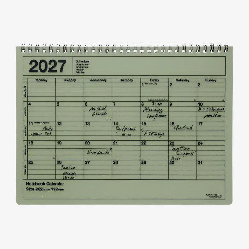 marks-wochenplaner-2027-format-19x26cm-spiralbindung-kahki