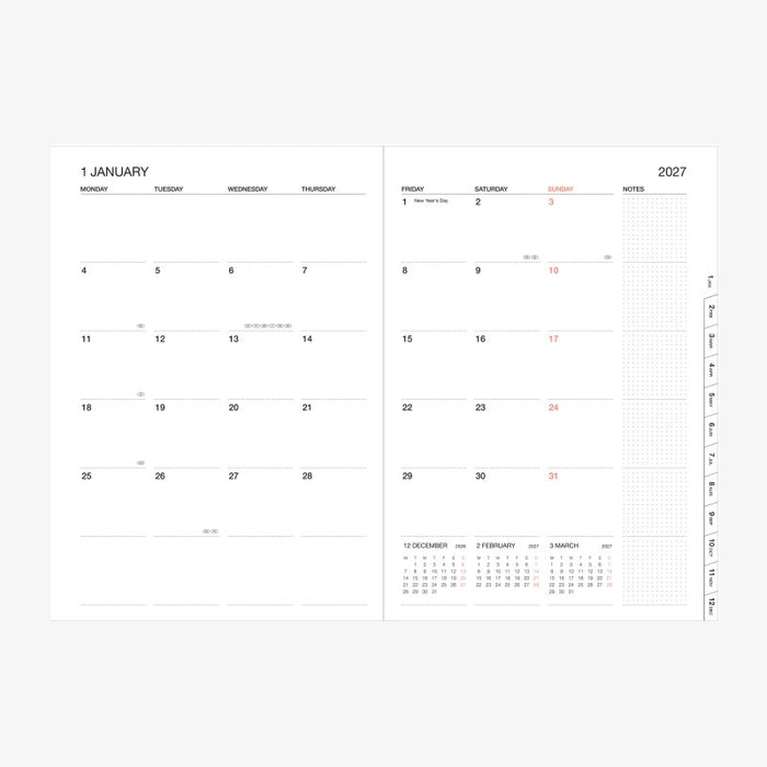 marks-wochenplaner-wochenkalender-2027-a5-Monatsansicht