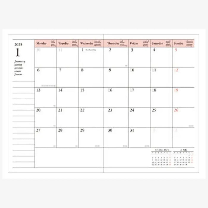 marks-wochenplaner-wochenkalender-2026-2027-a6-Monatsansicht